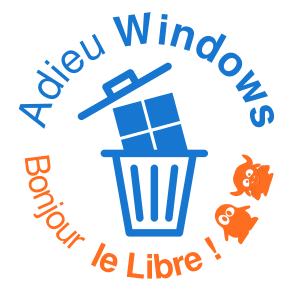 badge Adieu Windows